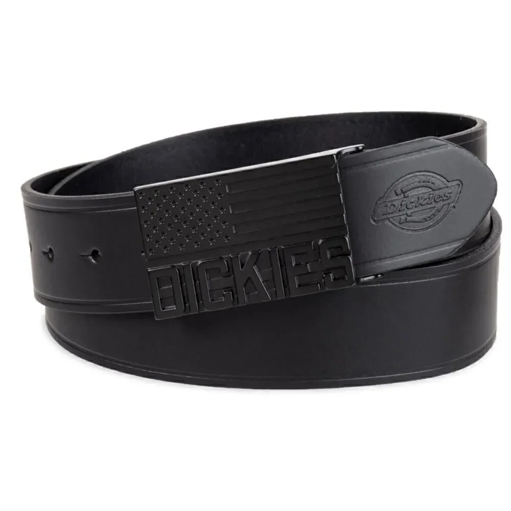 Dickies American Flag Plaque‎ Buckle Casual Leather Belt-Size Large